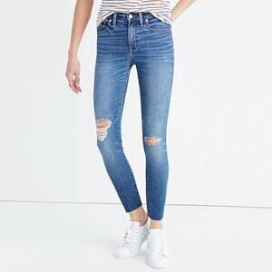 MADEWELL 9" High-Rise Skinny Crop Jeans in Bruce Wash - Size 27